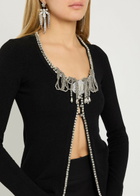 Rabanne Embellished Open-front Cardigan Black