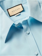 GUCCI - Silk Crepe de Chine Shirt - Blue