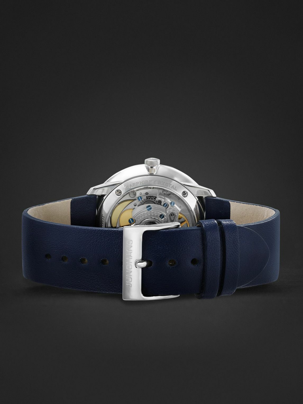 Junghans - Meister Fein Signatur Automatic 39.5mm Stainless Steel and Leather Watch, Ref. No. 27/4359.00