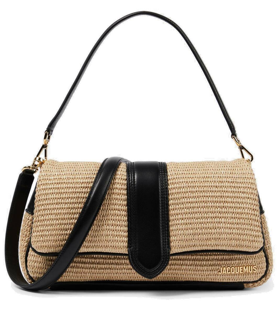 Jacquemus Le Bambimou Medium raffia-effect shoulder bag