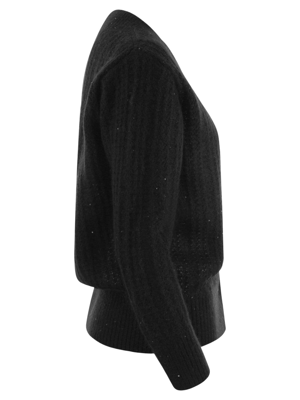 Cardigan Fabiana Filippi - Laine, Soie, Cachemire - Couleur Violet - Taille S (40/42) - Occasion Très Bon État
