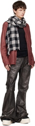 Rick Owens Black Concordians Jumbo Plaid Scarf