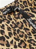 KAPITAL - Wide-Leg Belted Leopard-Print Cotton-Gabardine Shorts - Brown