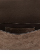 BRUNELLO CUCINELLI - Softy Velour Embellished Leather Pouch