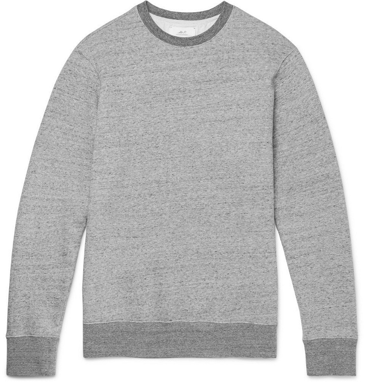 Photo: Mr P. - Mélange Loopback Cotton-Jersey Sweatshirt - Men - Gray