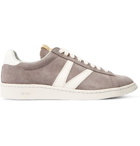 visvim - Corda-Folk Leather-Trimmed Suede Sneakers - Gray