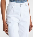 Frame The Eyelet embroidered flared jeans