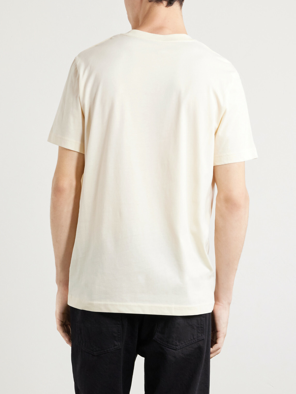 Moncler - Logo-Appliqué Cotton-Jersey T-Shirt - Neutrals