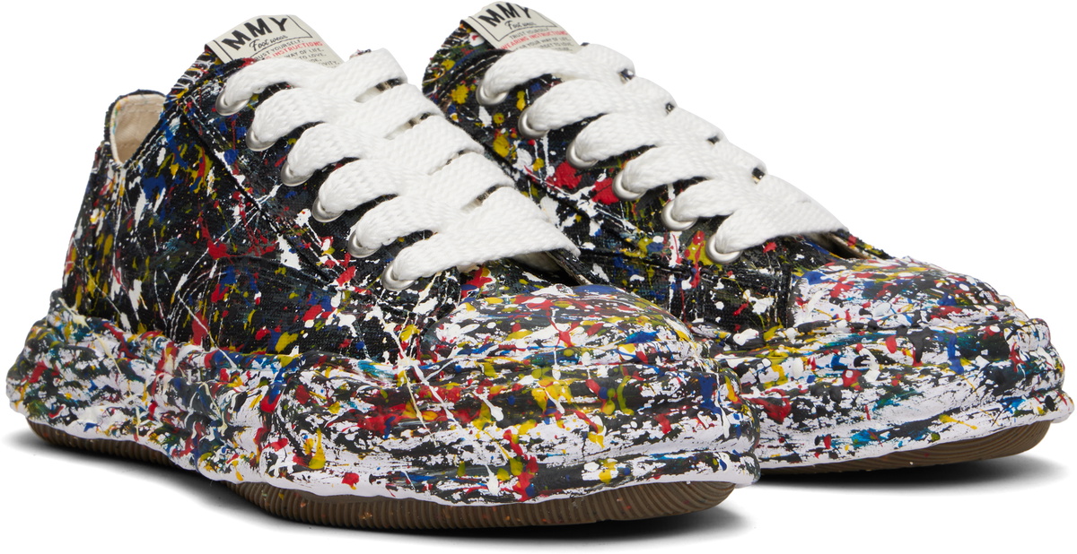 Maison MIHARA YASUHIRO Black 'Peterson23' OG Sole Sputtering Paint Sneakers