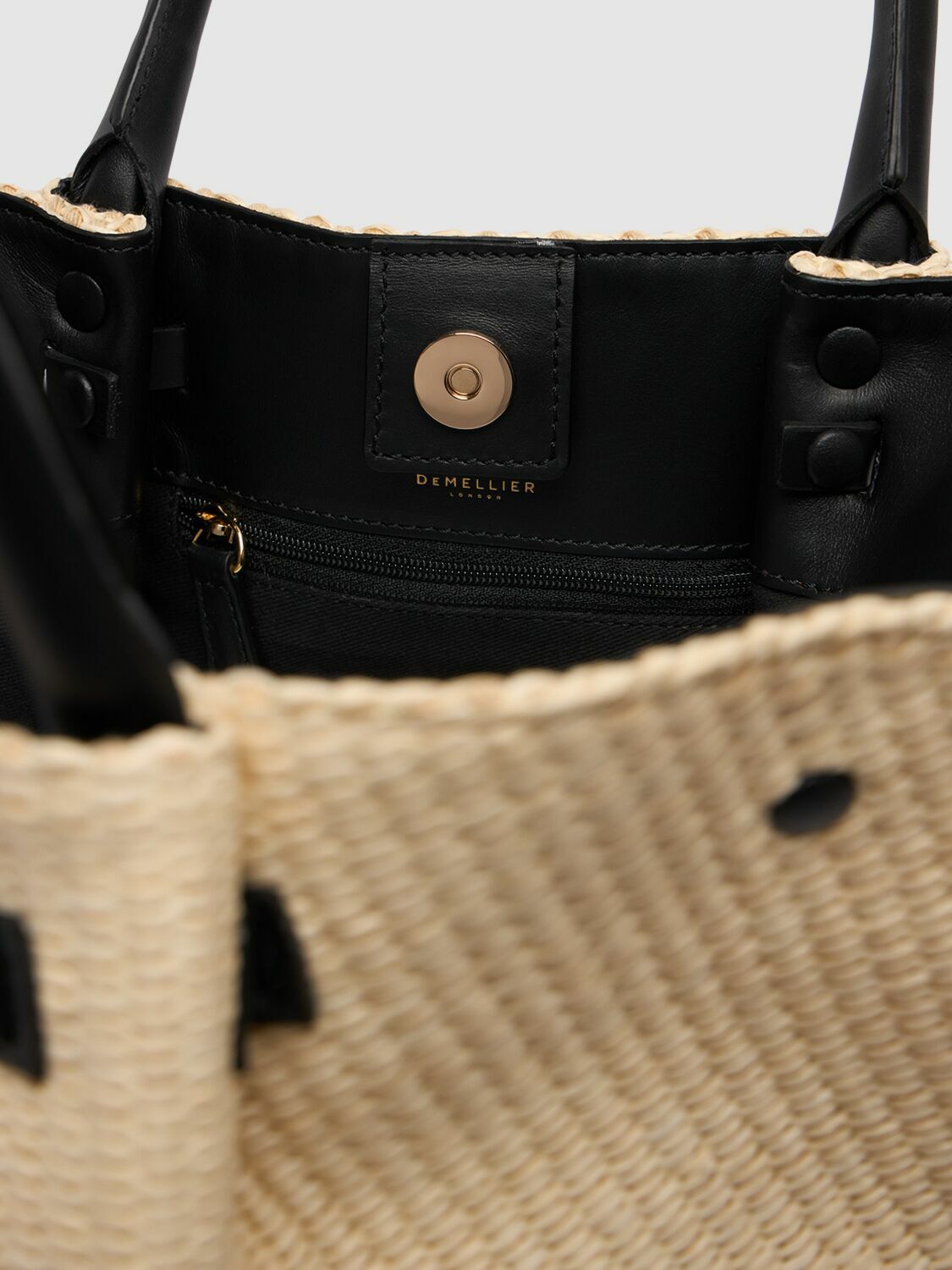 DEMELLIER Midi New York Raffia Tote Bag