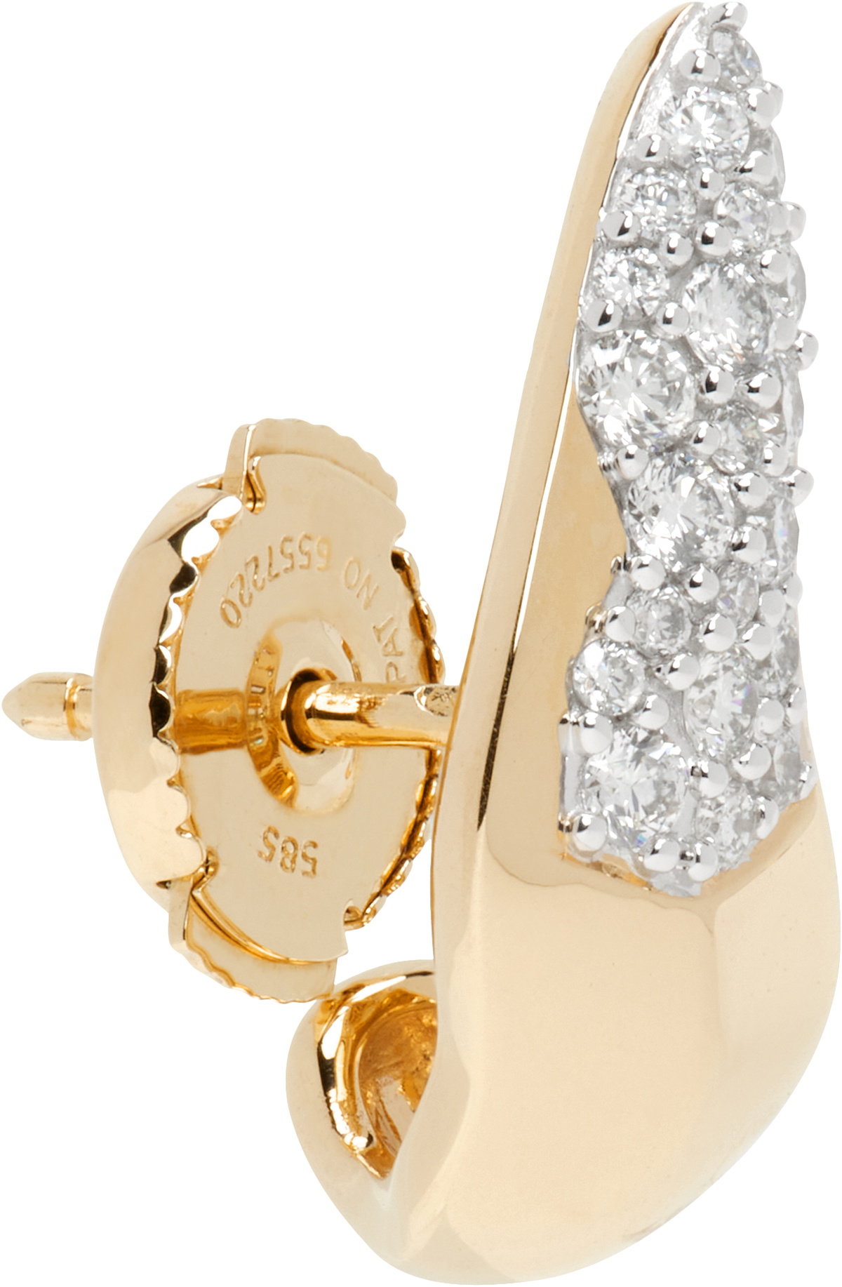 Rainbow K Gold Nano Shark Single Earring