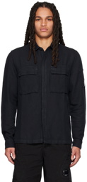 C.P. Company Black Garment-Dyed Shirt