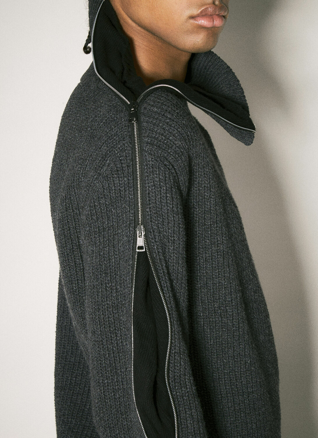 Y/Project Zip-Insert Knit Sweater