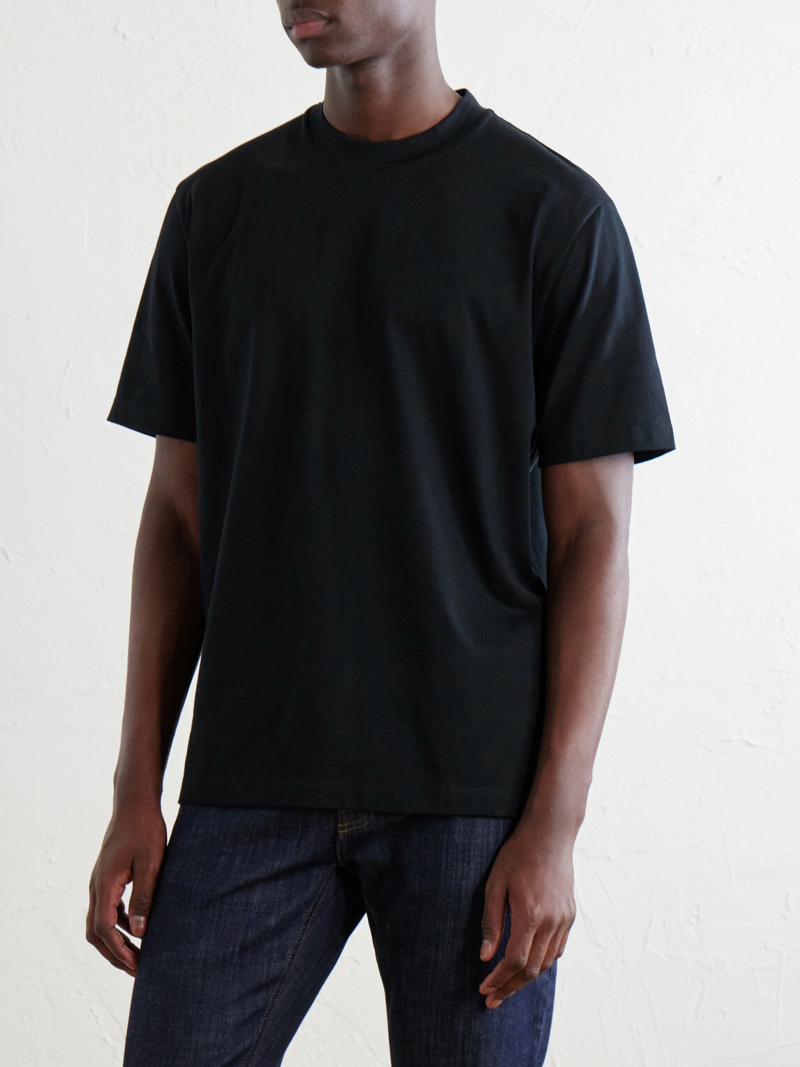 Brioni - Cotton-Jersey T-Shirt - Black
