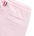 Thom Browne - Tapered Striped Loopback Cotton-Jersey Sweatpants - Pink