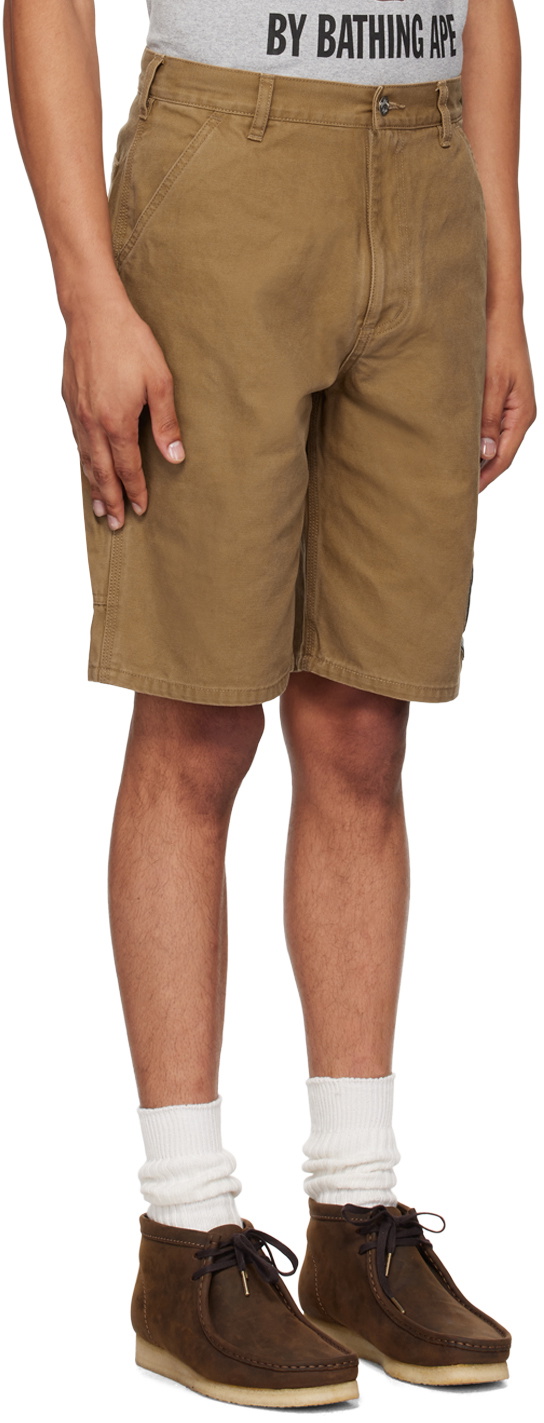 Bape Duck BAPE Beige Washed Duck Painter Shorts A Bathing Ape
