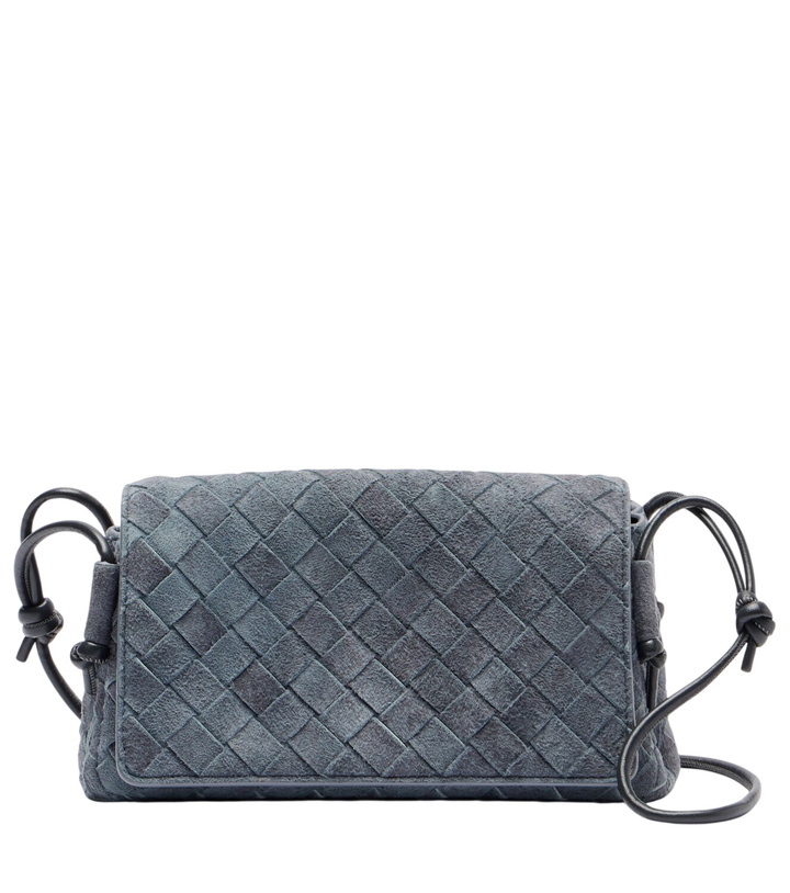 Photo: Bottega Veneta Notturno Intrecciato suede crossbody bag