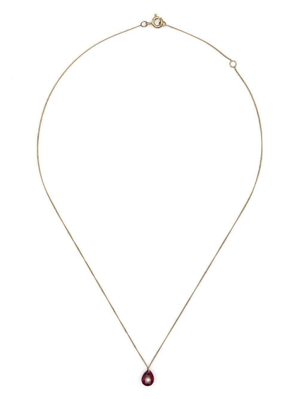 Pascale Monvoisin 9K Yellow Gold Orso Ruby And Diamond Necklace