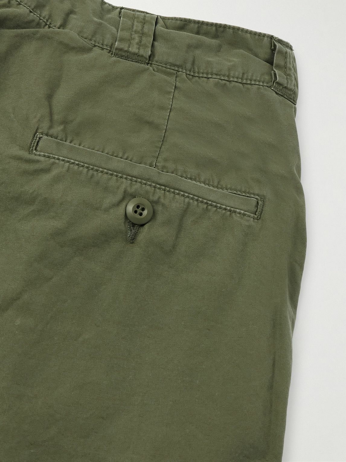 Remi Relief - Straight-Leg Cotton-Canvas Trousers - Green