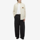 Drôle de Monsieur Men's Braided Flower Shirt in Ecru