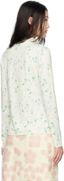 MINJUKIM Green Bari Flower Long Sleeve T-Shirt