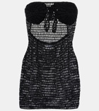 Anna Kosturova Camellia cotton crochet minidress