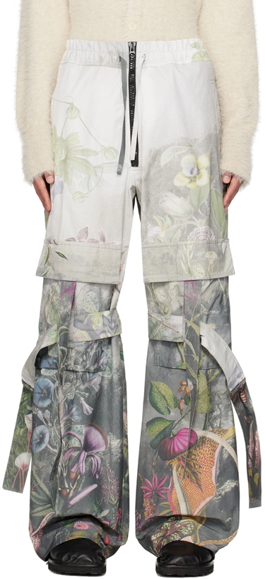 Photo: Dries Van Noten Gray Loose Strap Trousers