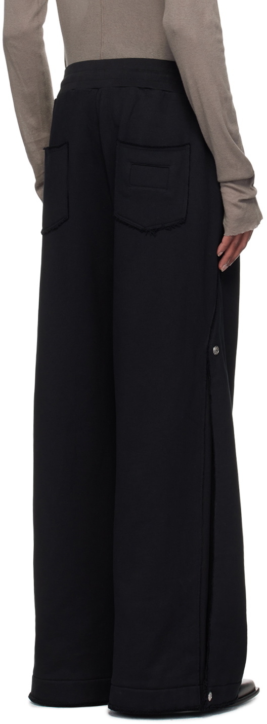 NULLUS Black Whale Fin Snap-On Sweatpants NULLUS