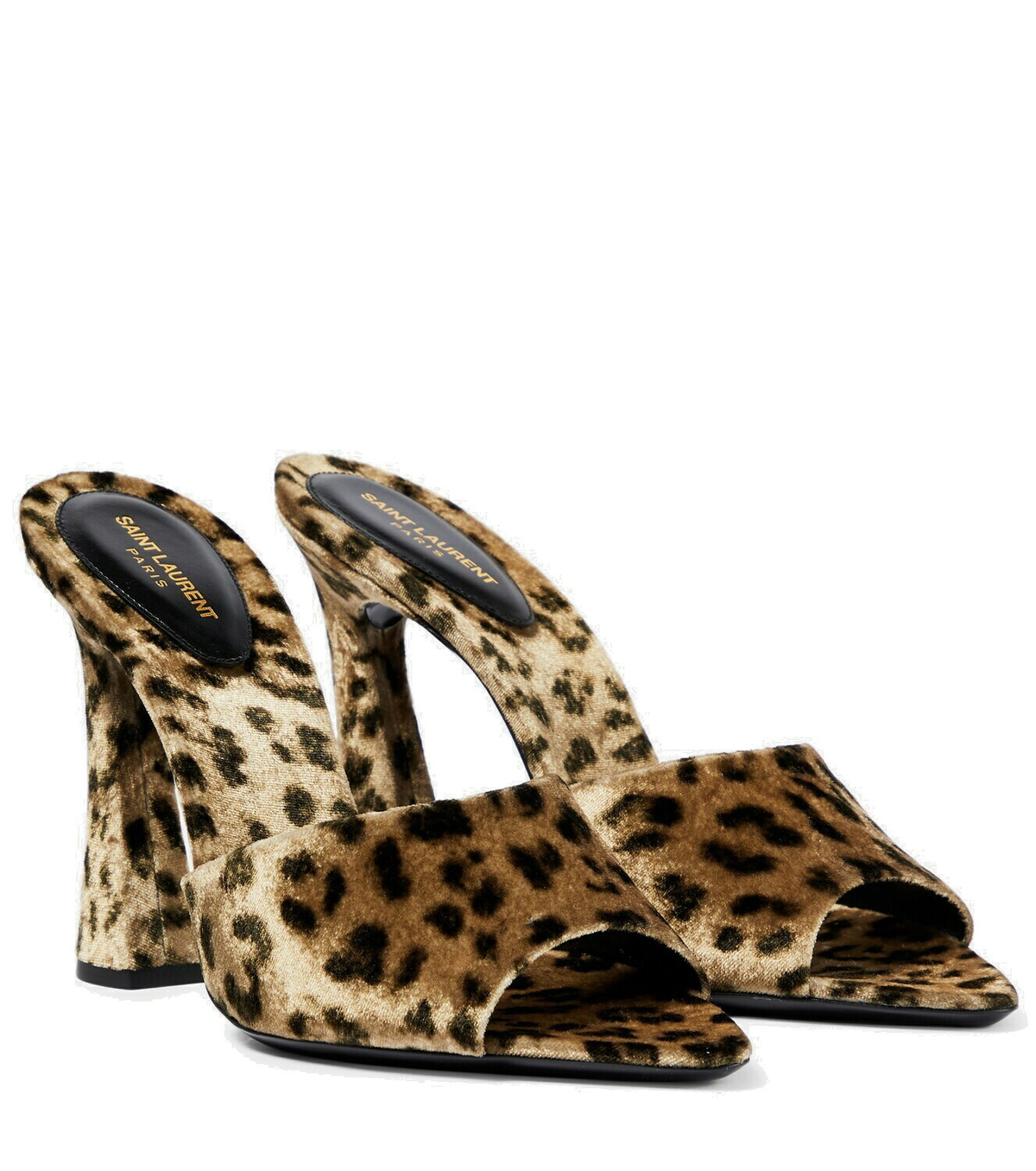 Saint Laurent Suite 105 leopardprint velvet mules Saint Laurent