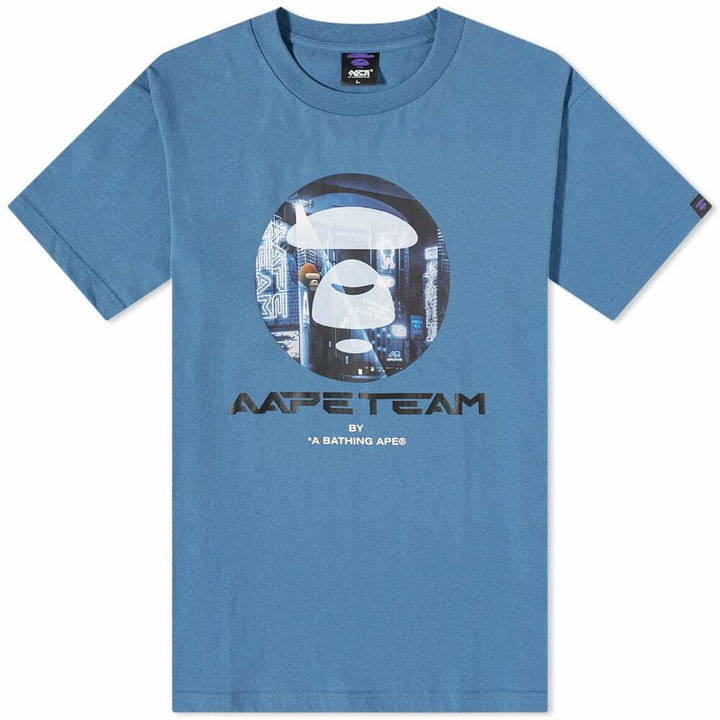 Photo: Men's AAPE Team Moon Head T-Shirt in Blue