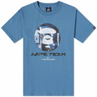 Men's AAPE Team Moon Head T-Shirt in Blue