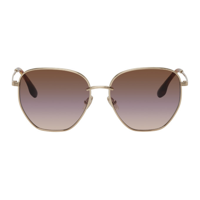 Victoria Beckham Gold Square Gradient Sunglasses Victoria  display picture 2