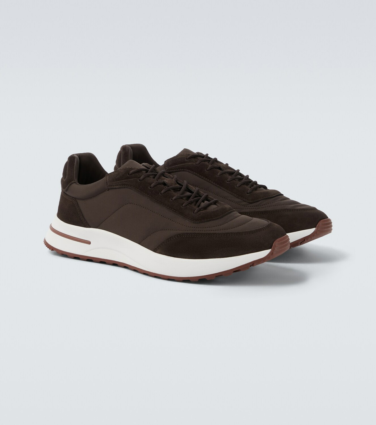 Loro Piana Week End Walk suede-trimmed sneakers