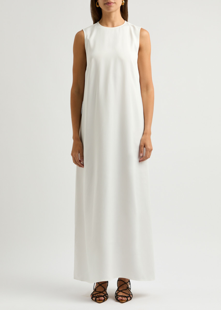 Rohe Matte Satin Maxi Dress Cream Rhe