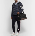 Thom Browne - Suede-Trimmed Canvas Holdall - Black