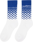 Casablanca White Beyond Destiny Gradient Socks