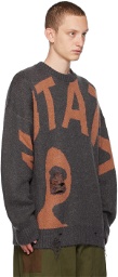 Perks and Mini Gray & Orange 'Mutate' Sweater