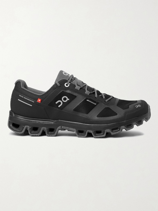 Photo: On - Cloudventure Rubber-Trimmed Mesh Trail Running Sneakers - Black