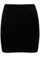 Alexanderwang.t Logo-embossed Chenille Mini Skirt Black