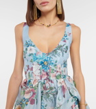 Zimmermann Matchmaker floral linen and silk midi dress