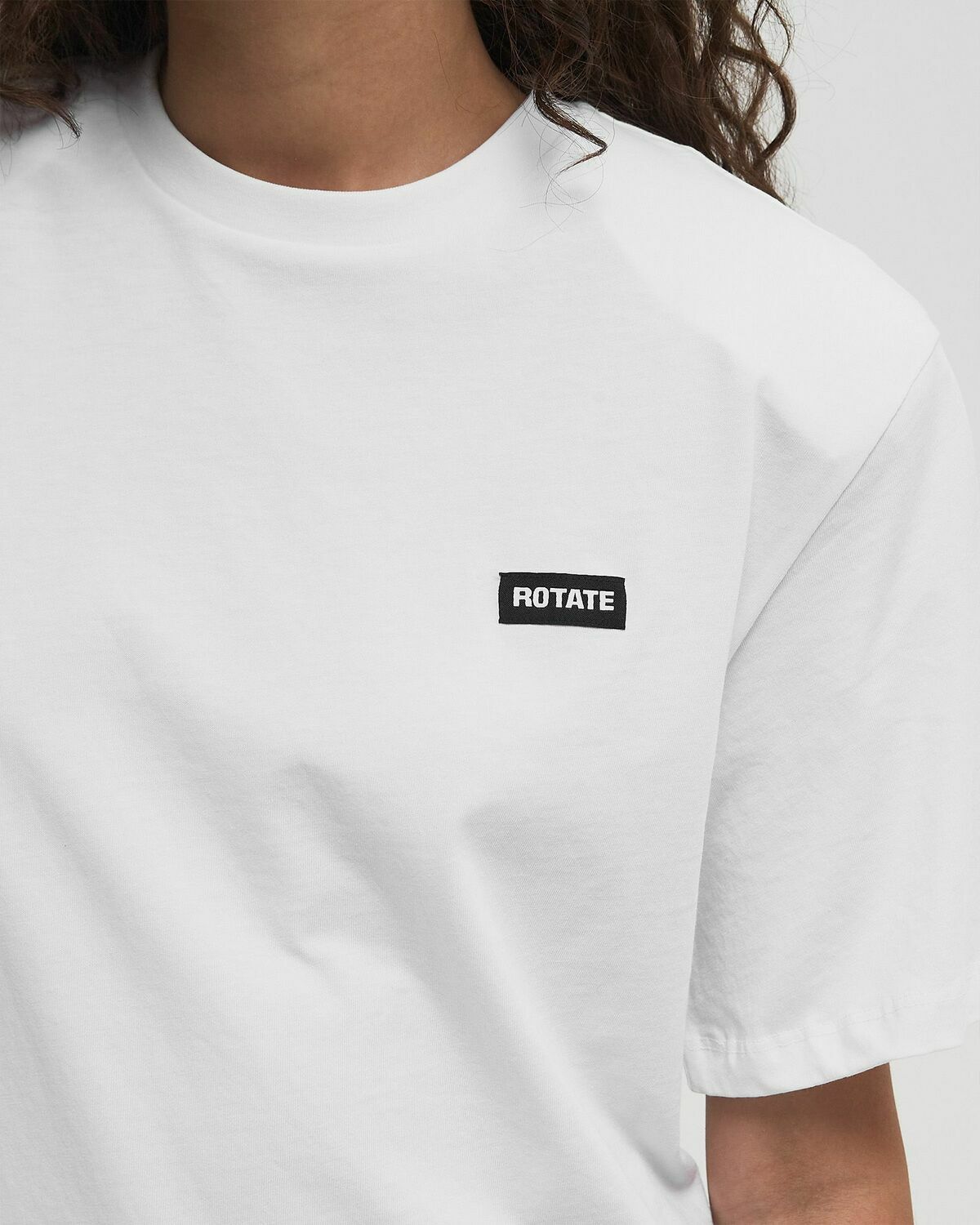 ROTATE Birger Christensen Oversized Tee White Womens Shortsleefe