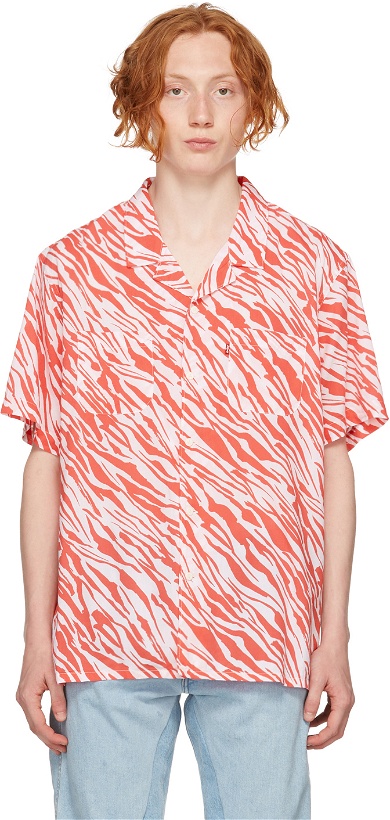 Photo: Levi's Red & White Stripe Short Sleeve Shirt