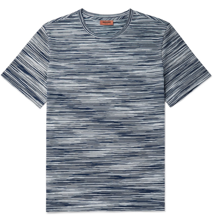 Photo: Missoni - Space-Dyed Cotton-Jersey T-Shirt - Blue