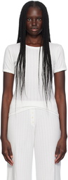 LESET White Slim Fit T-Shirt