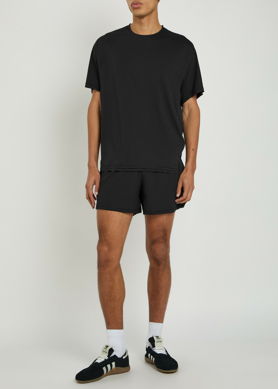 Y-3 Logo-appliquéd Jersey Running T-shirt Black