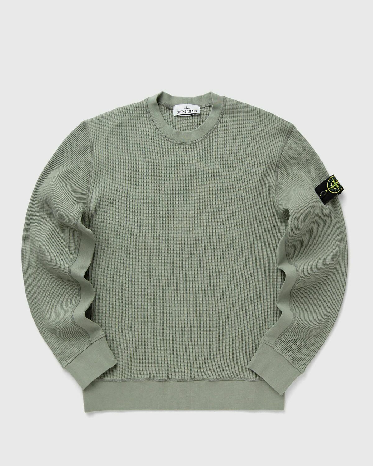 Stone Island ORGANIC COTTON WAFFLE FLEECE CREWNECK SWEATSHIRT 