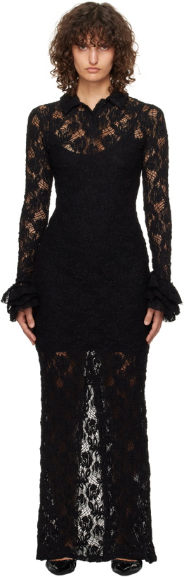 Photo: MSGM Black Lace Maxi Dress