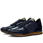 Valentino Men's Tonal Rockrunner Sneakers in Navy