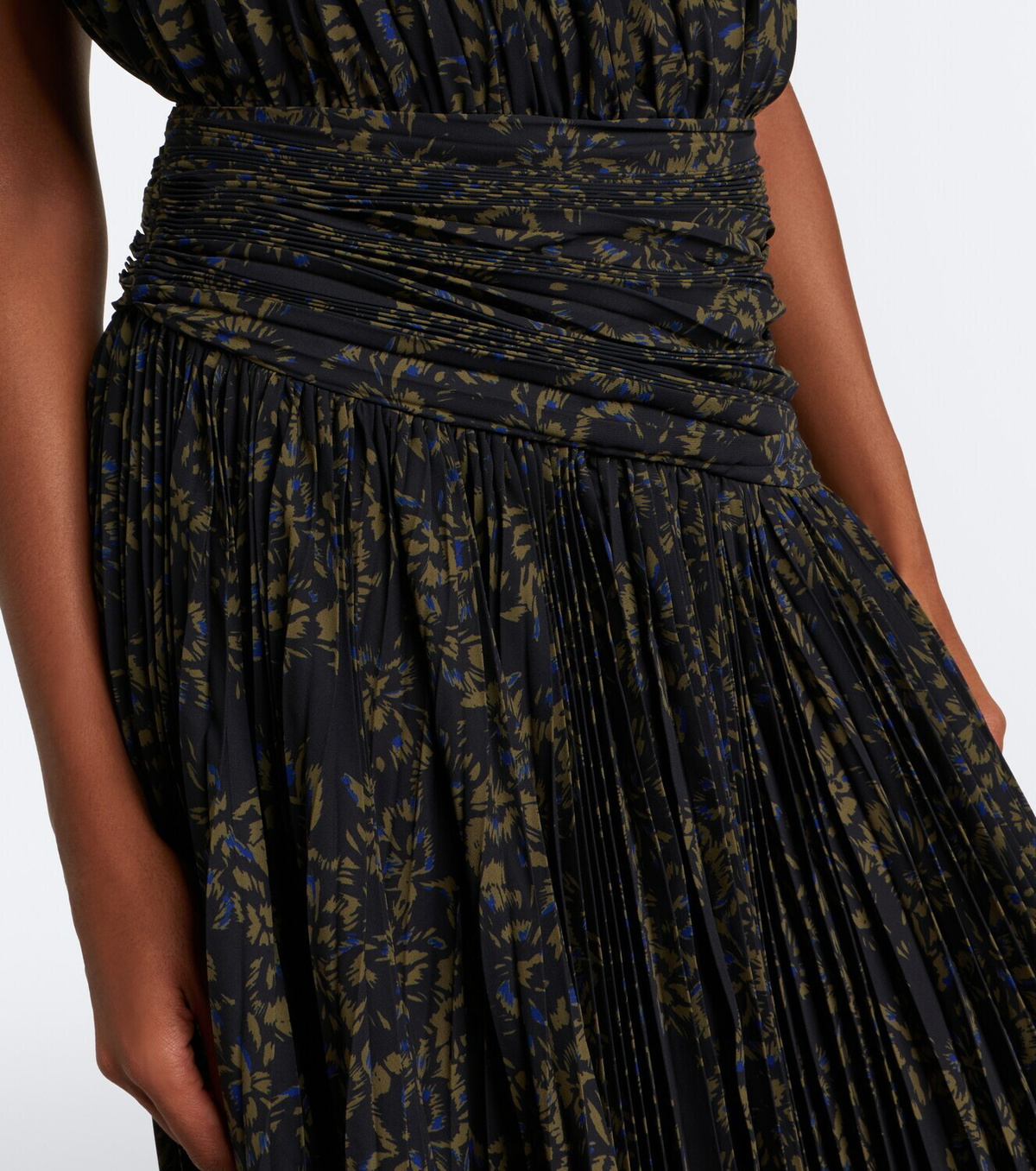Proenza Schouler Paulina draped floral georgette midi dress