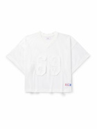 ERL - Appliquéd Cotton-Mesh T-Shirt - White